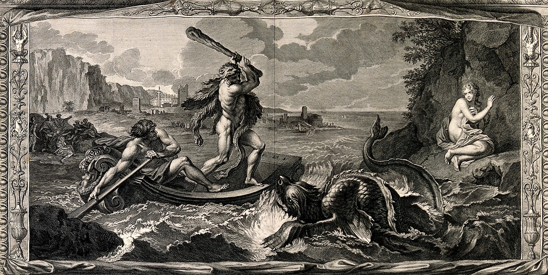 Eracle libera Esione dal mostro marino