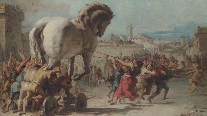 Giovanni_Domenico_Tiepolo_-_La processione del cavallo di Troia