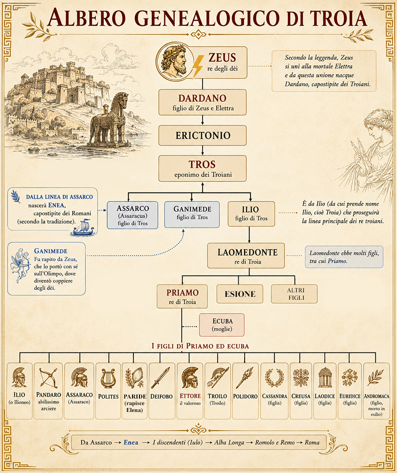 albero genealogico Troia