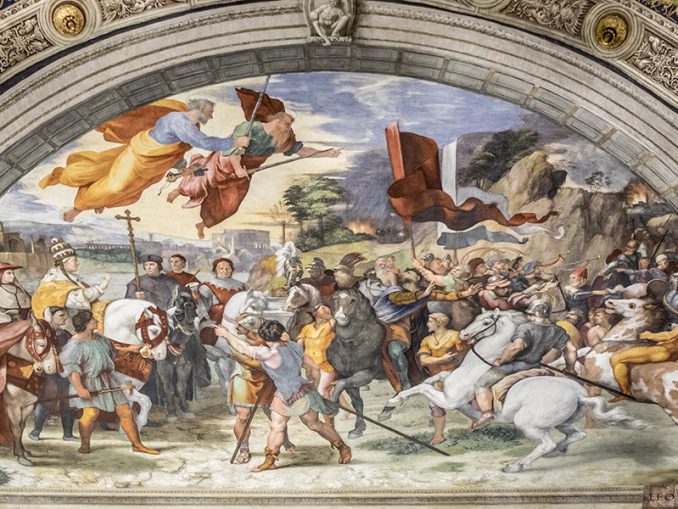 Incontro tra Leone I e Attila Raffaello Stanze Vaticane